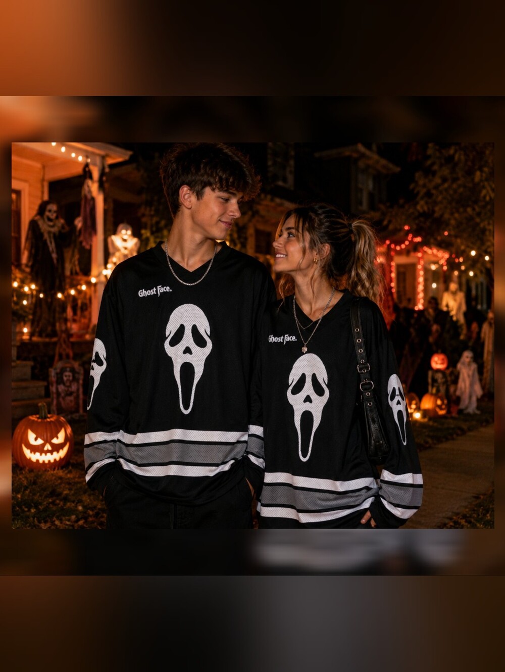 Ghost Face Black Youth Hockey Jersey XL